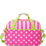 Duffle with White Stripes and Polka Dots