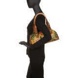 Hand Painted Top Zip Satchel