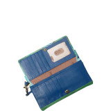 Hand Painted Leather Wristlet Organizer Wallet
