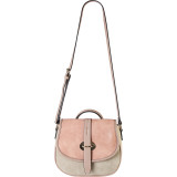 Three Tone Saddle Crossbody Handbag