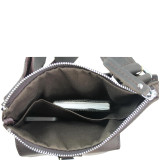 10" Vertical Leather Messenger Bag
