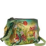 Hand Painted Triple Compartment Crossbody