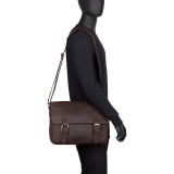 Full Grain Cowhide Leather Casual Messenger Bag