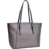 Faux Leather Buckle Strap Tote