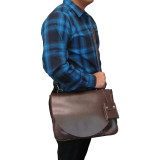 Vintage Leather Messenger Bag