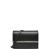 Corrine Metal Bar Flap Shoulder Bag