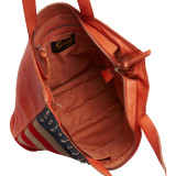 Suede Flag Shoulder Bag with Studded Stars