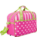 Duffle with White Stripes and Polka Dots