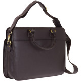 Genuine Leather Briefcase With Zip Around Pocket