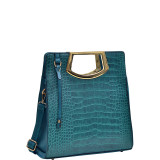 Tall Structured Croc Tote