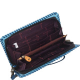 Hand Painted Zip Around Wristlet with Removable Strap