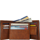 Rugged Bi-Fold Wallet with Coin Pocket
