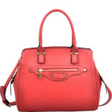 Saffianon Medium Satchel with Shoulder Strap