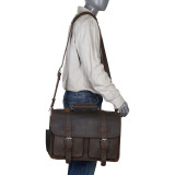 Leather Briefcase Travel Bag