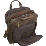 Distressed Leather Vertical Laptop Brief