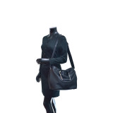 Square Handle Croc Textured Tote with Removable Shoulder Strap