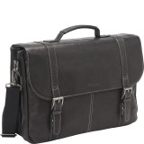 Colombian Leather Flapover Briefcase