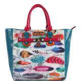 Feather Print Tote Bag