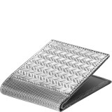 Herringbone Texture Bill Fold Stainless Steel Wallet - RFID