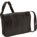 Distressed Leather Laptop Messenger