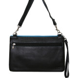 Crossbody Leather Wristlet Wallet in Multi Color Combination