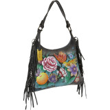 Fringe Shoulder Hobo Bag