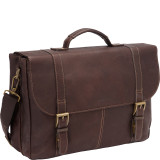 Colombian Leather Flapover Briefcase