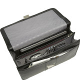 Leather Flapover Briefcase