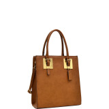 Structured Faux Leather Tote