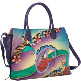 Hand Painted Large Expandable Tote