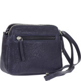 Genuine Leather Double Zipper Crossbody