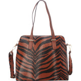 Alena Zebra Print Shoulder Bag