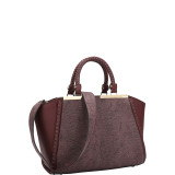 Two Tone Winged Satchel