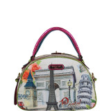 Europe Print Bowler Bag