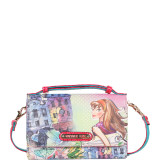 Tulip Girl Print Crossbody Wallet