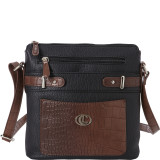 Croco Belting North South Crossbody