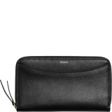 Compact Leather Zip RFID Wallet