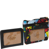 Abstract Floral Pik-Me-Up Large I.D. Coin / Card Case