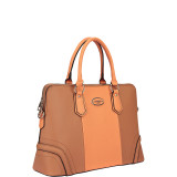 Colorblock Slim Briefcase with Removable Shoulder Strap