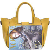 Fold-Over Winged Satchel with Shoulder Strap
