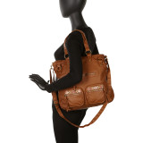 Washed Tote W/ Tribal Webbing