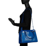 Faux-leather Double-handle Handbag