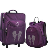Kids Angel Wings Luggage and Backpack Set With Integrated Cooler