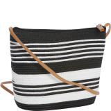 Paper Straw Multi Stripe Crossbody