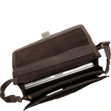 Apollo Oil Tanned Leather Briefcase With Strap and Lock