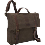 Leather and Canvas Messenger Bag