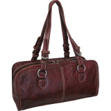 Classy Belt Stitched Leather Satchel