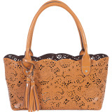 Small Leather Lace Tote