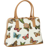 Butterfly Saffiano Dome Satchel