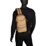 Slim Long Shape Cotton Canvas Backpack